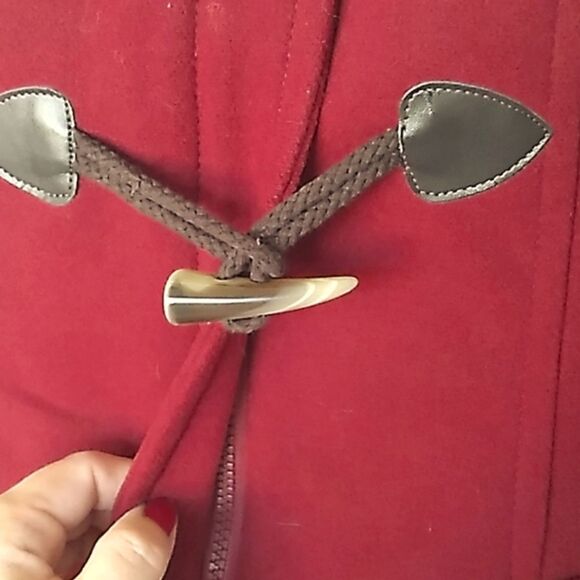 George Bergandy Button Detail Warm Coat. Sz XS/CH - Picture 5 of 13